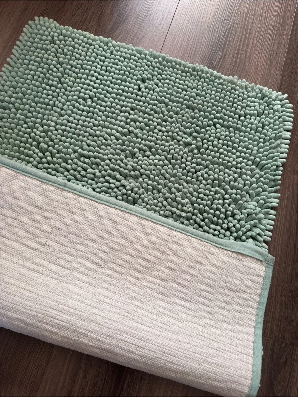 Plush Chenille Bath Mat - Mint